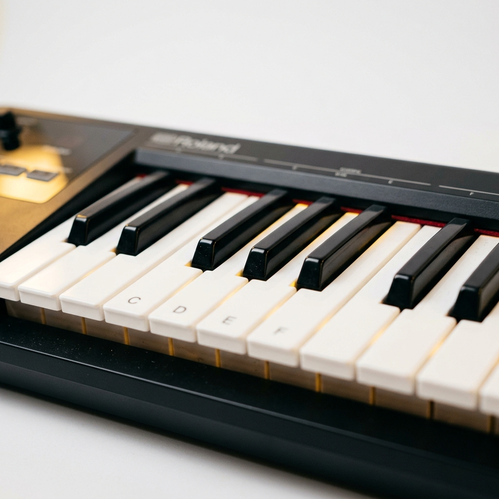 Keyboard Keys Close Up, Manju Music Classes